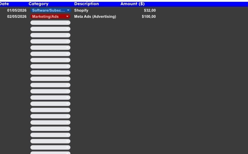 All-in-One E-commerce Profit & Expense Tracker | Automated Business Dashboard