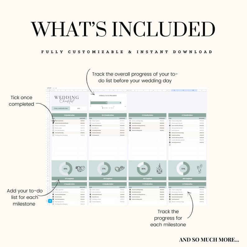 Ultimate Wedding Planner Bundle: Smart Budget, Checklist & Guest List Tracker