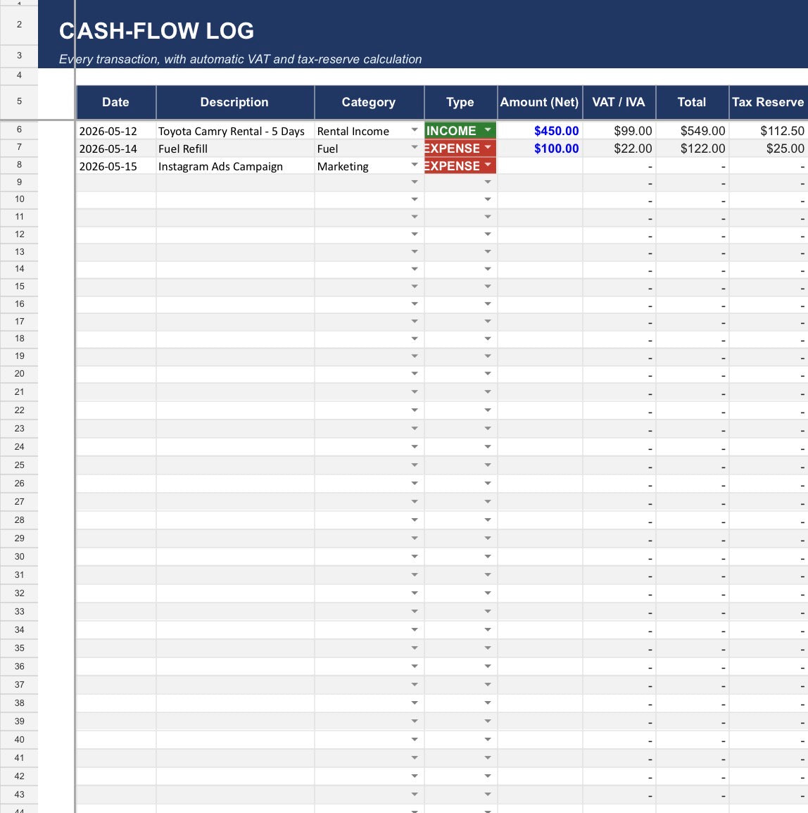Business Finance Toolkit | Income, Tax, Invoice & Budget Planner Templates