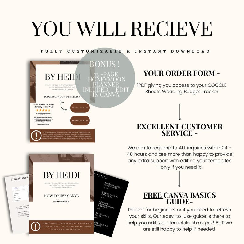 Ultimate Wedding Planner Bundle: Smart Budget, Checklist & Guest List Tracker