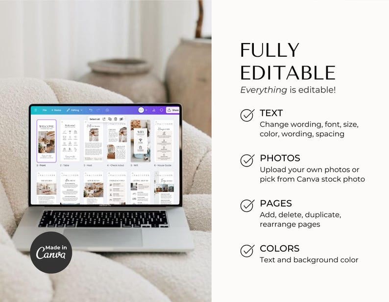 Ultimate Airbnb Host Bundle: Professional Welcome Book, Signage & Cleaning Checklist