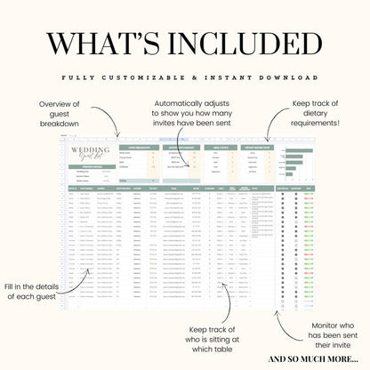 Ultimate Wedding Planner Bundle: Smart Budget, Checklist & Guest List Tracker