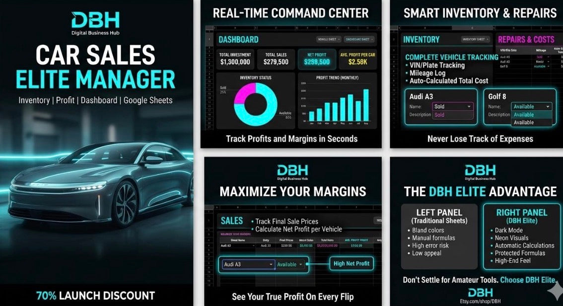Digital Business Hub Ultimate Automotive Business Suite 3-in-1 bundle with software tools for automotive business management