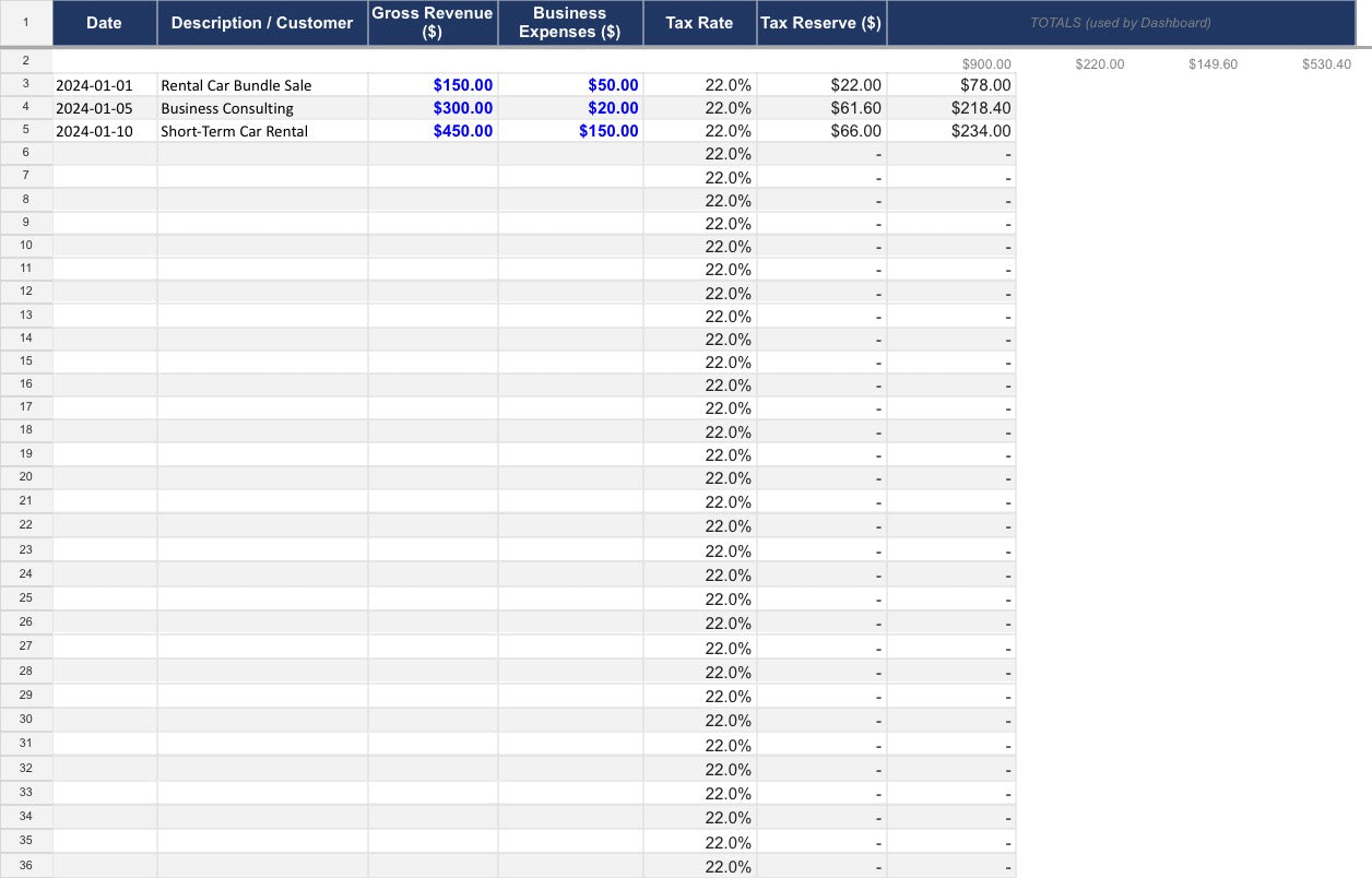 Business Income & Tax Tracker