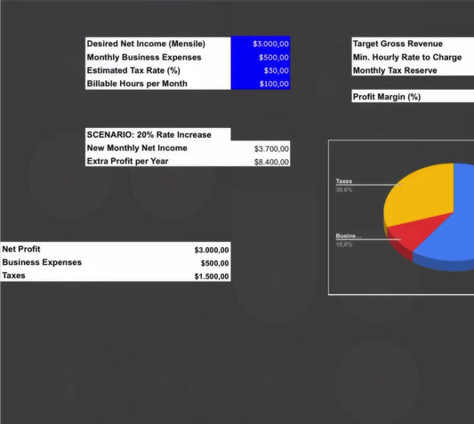 Freelance Profit Architect | Ultimate Agency Revenue & Tax Dashboard
